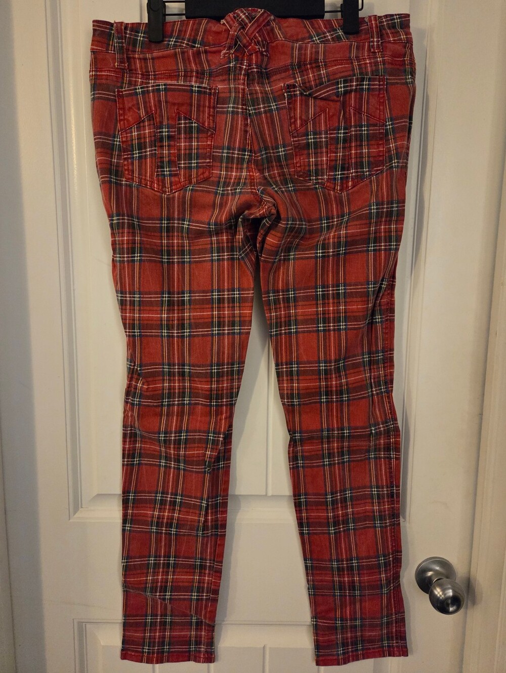 Tripp NYC | Red Plaid Pants | Size 12 | Skinny Leg | Y2K - Picture 2 of 5
